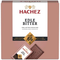 Hachez 하세스 독일 노블 비터 66% 코코아 태블릿 다크 초콜릿 22개입 165g 3팩
