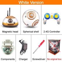 BB-8 공 RC BB 8 Droid 로봇 20.5G 원격 제어 BB8 지능형 로봇 액션 피규어 모델 RC 장난감, 1.No original box