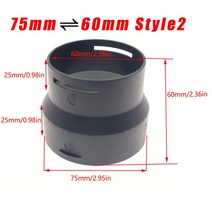 히터 부품 호환 42/60/75/90mm 자동차 히터 덕트 파이프 조이너 커넥터 감속기 호스 튜브 에버스패커 또는, 11 60 75 Adapter B