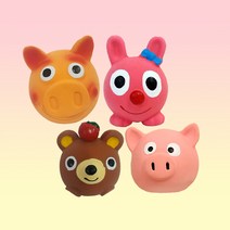 강아지장난감 동물친구들 라텍스삑삑이 4종, 05.동물친구4종세트