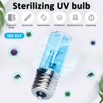 E17 3W 10V 석영 관 UVC 소독 램프 오존 자외선 전구 살균 UV 가정 부엌을위, 01 No Ozone 3W 10V