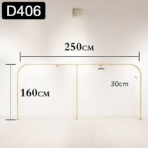 드레스룸 의류매장 행거 골드 고급 옷 진열대 디스플레이, 나노 골드 250x30x160cm