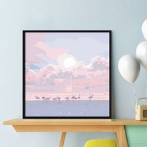 유화 DIY 그림 유화 그리기 일러스트 명화그리기 피포페인팅 직장인 집콕 힐링, 컬러드로잉보드+물감 2세트+브러시 2세트, 40X40cm내부프레임+유럽화이트 외부프레임, XF013 드림 게이트 6