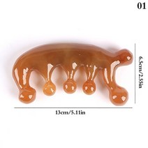 2개세트 괄사 스톤 마사지 얼굴지압 수지 플라스틱 포크 플레이트 코 침술 얼굴 리프팅 스크래핑 페이셜 구 아슈 도구, 16