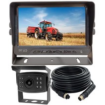 AHD 720P 17.8cm(7인치) 역방향 후방 뷰 백업 카메라 시스템 야간 시야 방수 IP69K 진동 10G 트랙터/트럭/캠핑카/밴/모터홈/굴착기/캐러밴/스키드 스티어/수확기