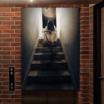 할로윈 파티 현수막 호러 비밀 방 탈출 공포 벽 장식, 45010 가로 65X 높이 90CM