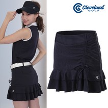 클리브랜드 러블리 스트라이프 2단 프릴 여성 골프 큐롯 스커트 CGKWSK095