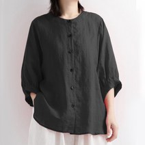 TQ Style 루즈핏 린넨 여성 벌룬 여름셔츠 TQ0287