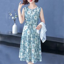 싱글 원피스 단건 엄마 여름옷 중년 여성의류 반팔 스커트다 트렌드 2767621908