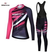 자전거 의류 세트 빕숏 Mieyco-사이클링 저지 세트 긴 소매 산악 자전거 의류 MTB 복장 여성용 유니폼