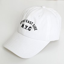 nyc 자수 야구모자 캐주얼 심플 면 남녀공용 볼캡
