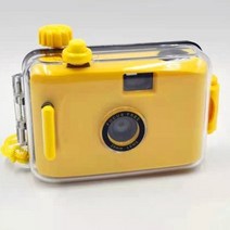 필름 카메라 즉석 토이 카메라 Hayamou kids 재사용 가능한 수중 방수 일회용 없음 35mm 레트로, 노란색, 캠과 8 흑백 영화