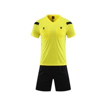 미국 축구 유니폼 럭비저지남자 축구 심판 정장 짧은 소매 Umpire 저지 + 반바지 세트 Rofessional 경쟁 훈, 01 yellow_04 3XL(180-185)