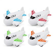 비행기모형 4 개/대 비행기 인형 플라스틱 무작위 항공기 모델 교육 퍼즐 선물, [02] 4PCS Set 1