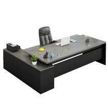 대표이사 책상 사장용 임원용 중역 보스테이블, [블랙] 데스크탑 너비 80x200