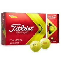 타이틀리스트 골프공 골프볼 2022년 트루필 12개입 옐로우 TRUFEEL