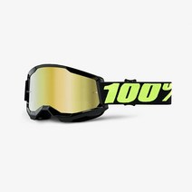 100% Strata 2 모토크로스 & 산악자전거 고글 MX 및 MTB 레이싱 보호안경(블랙 투명 렌즈) 가성비 추천 미국직구, Yellow_Mirror Red Lens