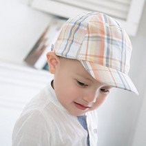 JH+슬림체크 아기캡모자48-52cm 300059_S/N:96+0659CA ; 백일아기모자 돌아기모자 아기벙거지모자 아기모자쇼핑몰 아기귀달이모자 CJN2159