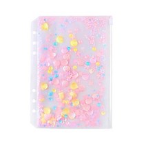 A5 A6 마카롱 레이저 컬러 DIY 바인더 노트북 커버 일기 어젠다 플래너 종이 학교 문구, pink bag