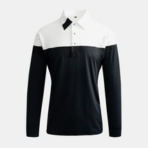 [필드앤드컴퍼니] 남성 애리배색 골프 긴팔티셔츠 카라티 빅사이즈 골프웨어