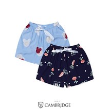 잭오브캠브릿지 여성 실크 순면 홈웨어 루즈핏 플라워바지 숏팬츠