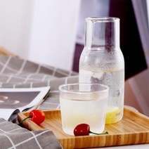 BCX454942달콤차 퓨어라인 내열유리 뚜껑컵 유리물병 (360ml), 1, 1