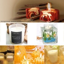 허브인 소이캔들 만들기 젤 캔들재료 DIY, 사각유리용기120ml