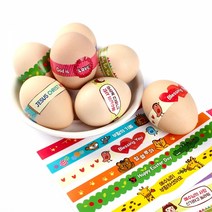 고집쟁이녀석들 부활절스티커 계란꾸미기 달걀 띠지포장용 꾸미기 스티커, 부활절스티커 띠지_셀러_주황, 1개