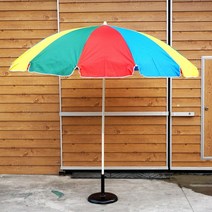 1층 마켓 무지개 파라솔(230cm) (받침대 불포함), 없음