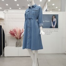 카라 데님 원피스F2AOP006A