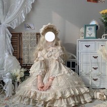전 에리베라OP답월류향롤리타 오리지널 궁정차회중공화시집원피스
