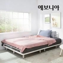 [에보니아] 착불_ 토리노 철제 평상형침대_수퍼싱글(SS) C형(매트제외), 전체색:블랙