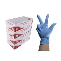하가소모 일회용 니트릴장갑 24cm M 파란색 100매