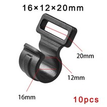 새로운 2021hot 판매 10pcs 20mm 텐트 c 모양의 클립 검은 색 플라스틱 텐트 서스펜션 후크 천막 극 내부 행거 클립, 16x20x12mm, 16x20x12mm