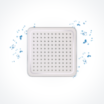 어디나 해바라기 샤워기헤드 정사각 스탠다드 화이트