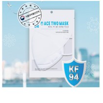 ACE TWO 새부리형 귀가편한 대형 국내산 KF94 황사 방역 마스크(2D) 화이트 1매(10매 30매 50매 100매), 100매