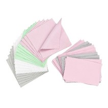 50 팩 보석 청소 연마 천 직물 휴대용 8x8cm 닦는 천 냅킨 반지 시계 전화 화면