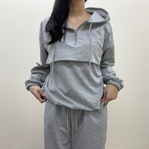 VANANA2 여성용 무지 캐주얼 데일리 후드 조거팬츠 트레이닝 세트 3color