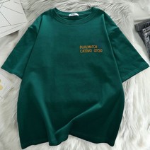 WZC 여성 반팔 티셔츠 순면 라운드 곰돌이 루즈핏 면티 상의 봄 여름 빅사이즈 M~6XL 11컬러