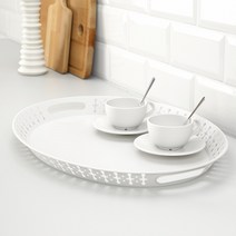 이케아 로만티스크 트레이 화이트52x39cm