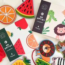 앤도르프 원목 실꿰기 소근육 발달 놀이 어린이집 교구 바느질 구슬꿰기 장난감 아기 유아, 2종(과일+동물)