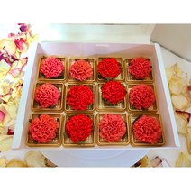 5월 가정의달 수제핸드메이드 어버이날 스승의날 감사선물 카네이션 앙금쿠키, 창박스12구