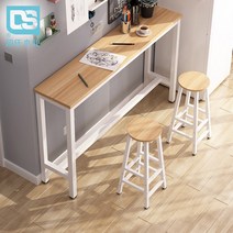 홈바 테이블 아일랜드 식탁 카페 창가 베란다 좁은집 북유럽, 뼈대, 120x40x100 싱글 테이블_올 화이트
