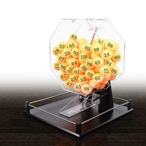 로또추첨기계 번호뽑기 기계 경품추첨 수동 무작위, 레드 대형 사이즈는 100개의 컬러 오픈 볼