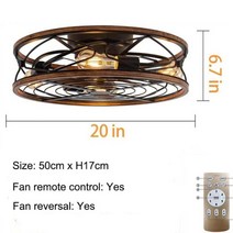 천정팬 조명 간편설치 매립형 저소음 아이방 실링팬 조명겸, ceiling fan_DC motor | 220V