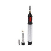 Fdit 4 in 1 Self-Igniting Cordless Butane Soldering Iron Kit Precision Torch Multipurpose