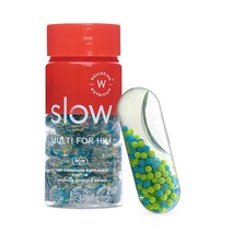 Wellbeing Nutrition Slow | 남성용 멀티비타민 22가지 필수 비타민 미네랄 식물 기반 100% RDA MCT 오일의 카 인삼 에너지 체력 뼈 관절 면역 활력(6