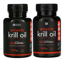 스포츠리서치 크릴 새우오일 슈퍼바 부스트 아스타잔틴 1000mg 30정60정 소프트젤, 1000mg 60정