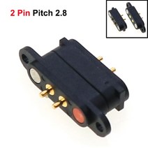 1쌍 자기 포고 핀 커넥터 2/3/4/5/6Pin 피치 2.2/2.3/2.5/2.54/2.8 MM 스프링로드 Pogopin 남성 접촉 스트, 10 2Pin Pitch 2.8