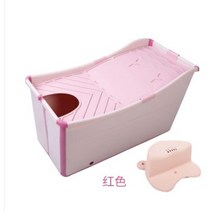 성인접이식욕조 반신욕기 대형 간이 폴딩 전신 1인 핫스파 사우나 이동식 가정용, 핑크+덮개개
